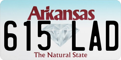 AR license plate 615LAD