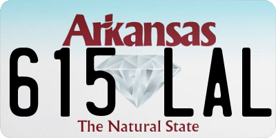 AR license plate 615LAL