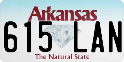 AR license plate 615LAN