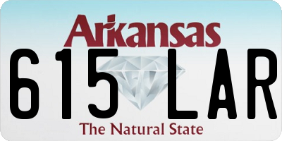 AR license plate 615LAR