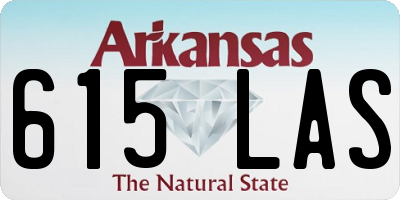 AR license plate 615LAS