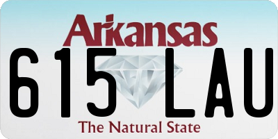 AR license plate 615LAU
