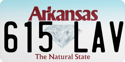 AR license plate 615LAV