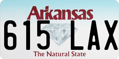 AR license plate 615LAX