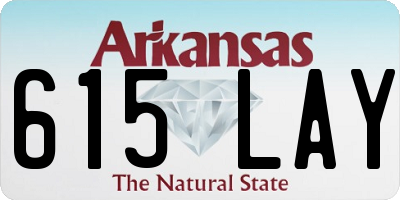AR license plate 615LAY