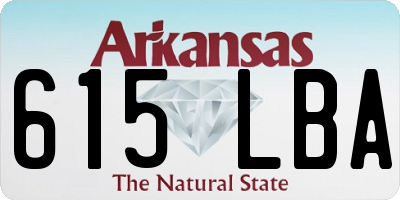 AR license plate 615LBA