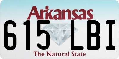 AR license plate 615LBI