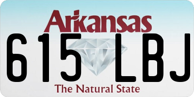 AR license plate 615LBJ