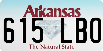 AR license plate 615LBO