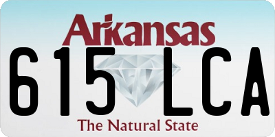 AR license plate 615LCA