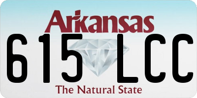 AR license plate 615LCC