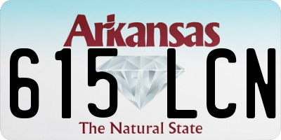 AR license plate 615LCN