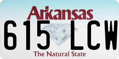 AR license plate 615LCW