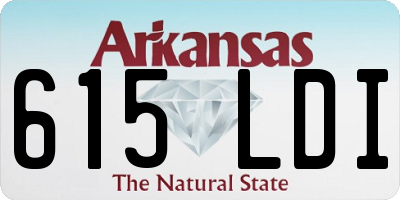 AR license plate 615LDI