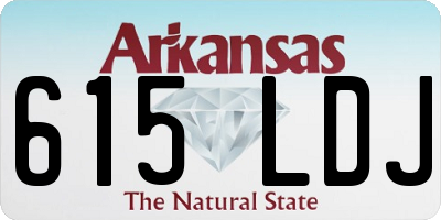 AR license plate 615LDJ