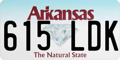 AR license plate 615LDK