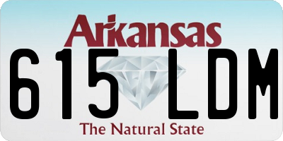 AR license plate 615LDM