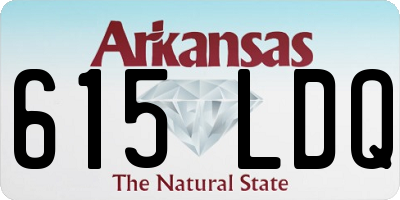 AR license plate 615LDQ