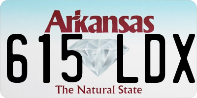 AR license plate 615LDX