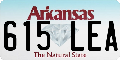 AR license plate 615LEA