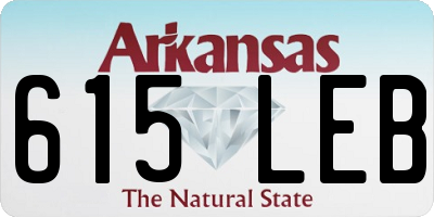 AR license plate 615LEB