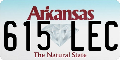 AR license plate 615LEC