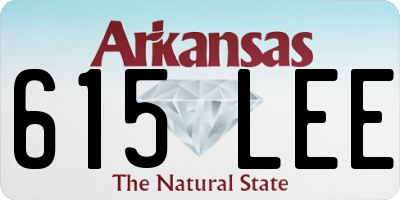 AR license plate 615LEE