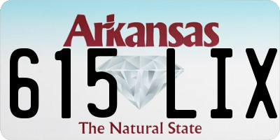 AR license plate 615LIX