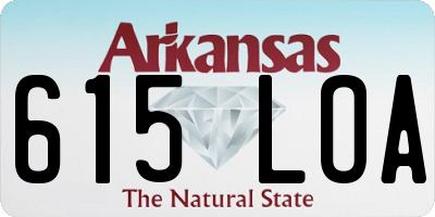 AR license plate 615LOA