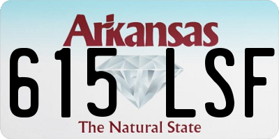 AR license plate 615LSF