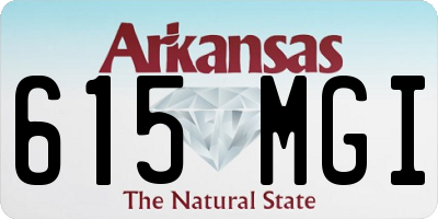 AR license plate 615MGI