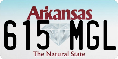 AR license plate 615MGL