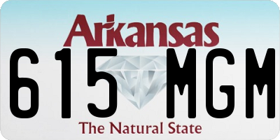 AR license plate 615MGM