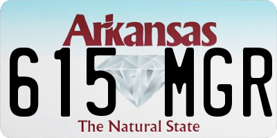 AR license plate 615MGR