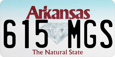 AR license plate 615MGS