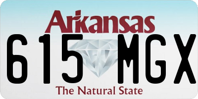 AR license plate 615MGX