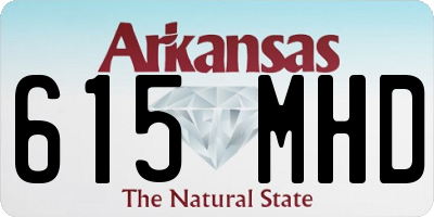 AR license plate 615MHD