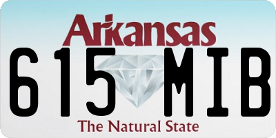 AR license plate 615MIB