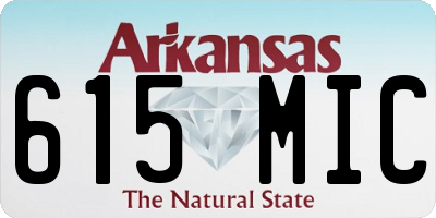 AR license plate 615MIC
