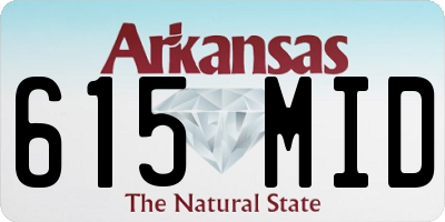 AR license plate 615MID