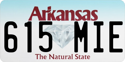 AR license plate 615MIE