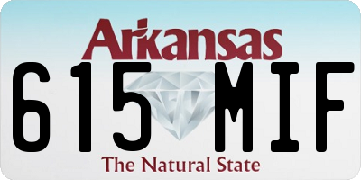 AR license plate 615MIF