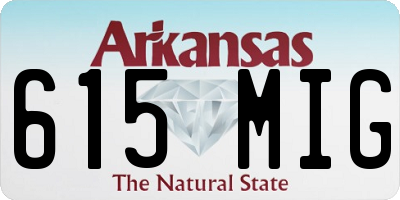 AR license plate 615MIG