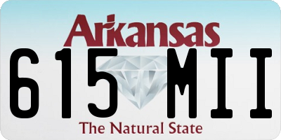 AR license plate 615MII