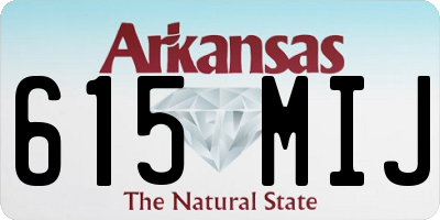 AR license plate 615MIJ