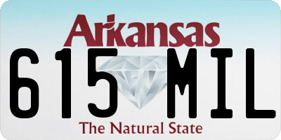 AR license plate 615MIL