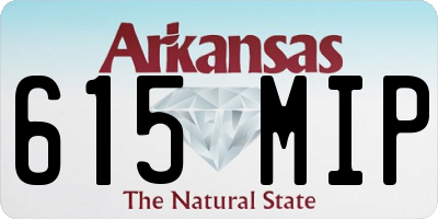AR license plate 615MIP