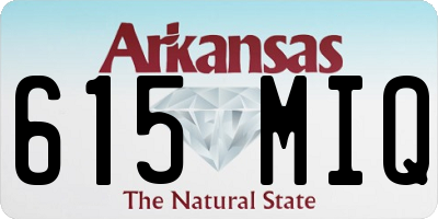 AR license plate 615MIQ