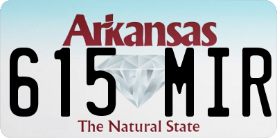 AR license plate 615MIR