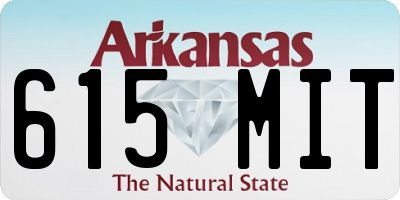 AR license plate 615MIT